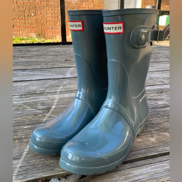 Hunter Shoes - HUNTER Women's Original Short Gloss Rain/snow Boots size 7